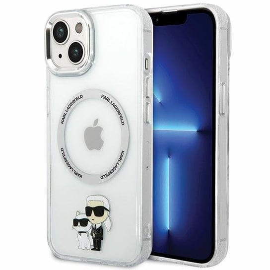 Karl Lagerfeld Etui Ochronne Obudowa Do Iphone 13 6.1" Hardcase Transparent Iconic Karl&Choupette Magsafe Karl Lagerfeld