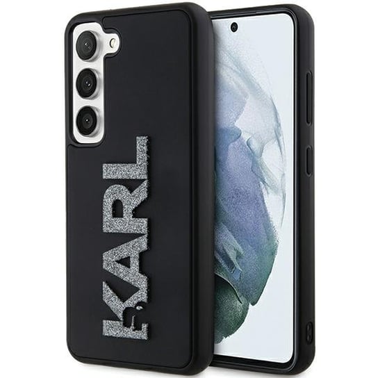Karl Lagerfeld etui pokrowiec obudowa case do Samsung Galaxy S23 S911 czarny/black hardcase 3D Rubber Glitter Logo Karl Lagerfeld