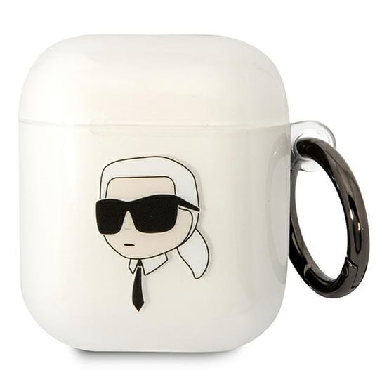 Karl Lagerfeld KLA2HNIKTCT etui obudowa do AirPods 1/2 cover transparent Karl`s Head Karl Lagerfeld