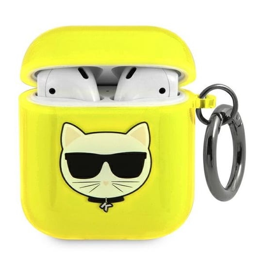 Karl Lagerfeld KLA2UCHFY AirPods cover żółty/yellow Choupette Karl Lagerfeld