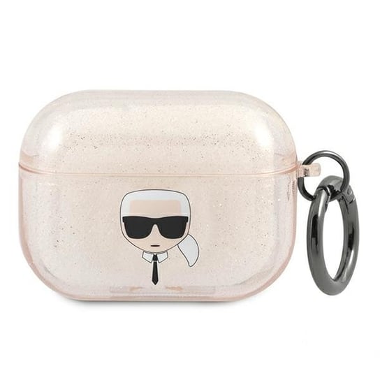 Karl Lagerfeld KLAPUKHGD AirPods Pro cover złoty/gold Glitter Karl`s Head Karl Lagerfeld