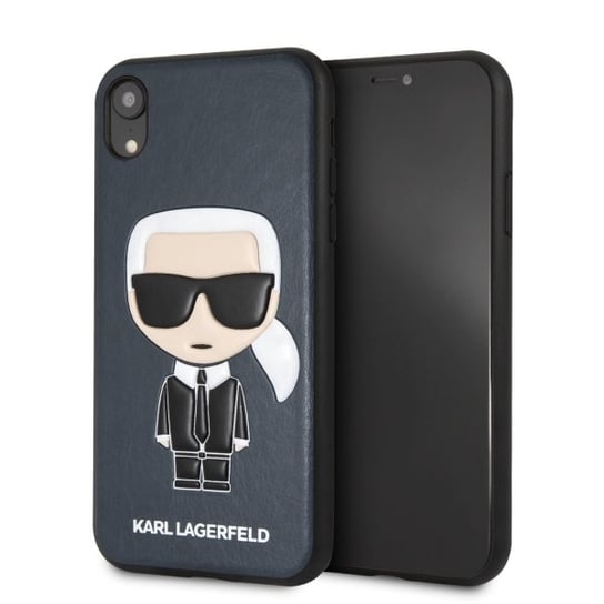 Karl Lagerfeld KLHCI61IKPUBL iPhone Xr hardcase niebieski/blue Iconic Karl Embossed Karl Lagerfeld