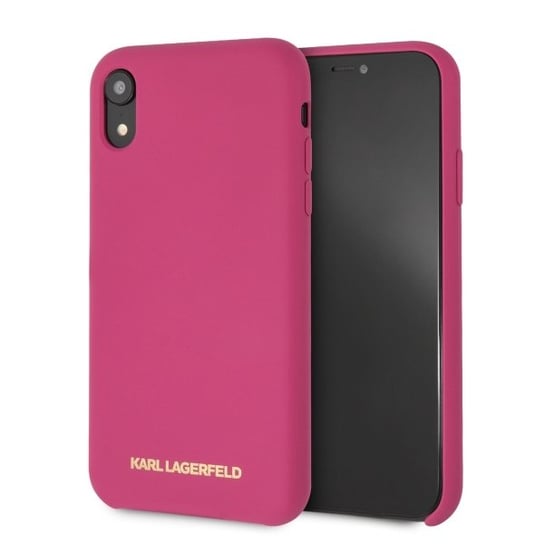Karl Lagerfeld KLHCI61SLROG iPhone Xr hardcase różowy/fushia Silicone Karl Lagerfeld