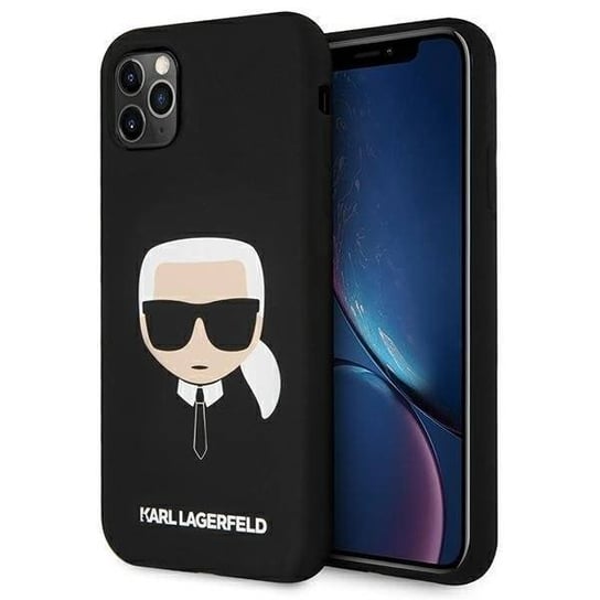 Karl Lagerfeld KLHCN58SLKHBK iPhone 11 Pro czarny black hardcase Silicone Karl`s Head Karl Lagerfeld