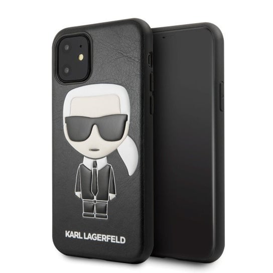 Karl Lagerfeld KLHCN61IKPUBK, iPhone 11 hardcase, czarny Iconic Karl Embossed Karl Lagerfeld
