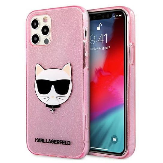 Karl Lagerfeld KLHCP12LCHTUGLP iPhone 12 Pro Max 6,7" różowy/pink hardcase Glitter Choupette Karl Lagerfeld