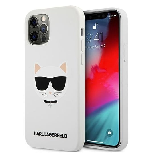Karl Lagerfeld KLHCP12LSLCHWH iPhone 12 Pro Max 6,7" hardcase biały/white Silicone Choupette Karl Lagerfeld