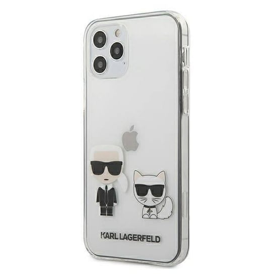 Karl Lagerfeld KLHCP12MCKTR iPhone 12 Pro / iPhone 12 hardcase Transparent Karl & Choupette Karl Lagerfeld