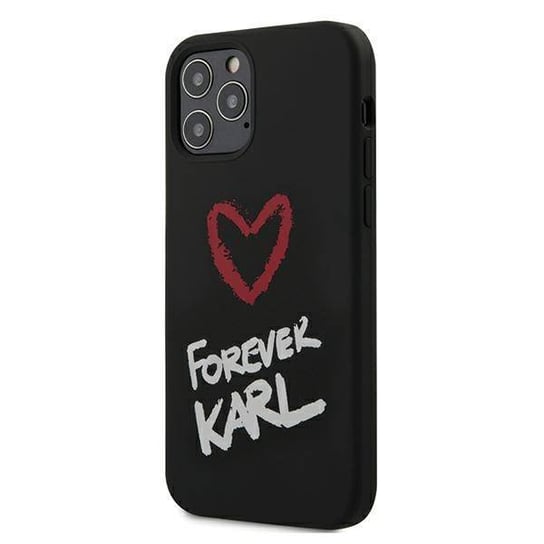 Karl Lagerfeld KLHCP12MSILKRBK iPhone 12/12 Pro 6,1" czarny/black hardcase Silicone Forever Karl Karl Lagerfeld