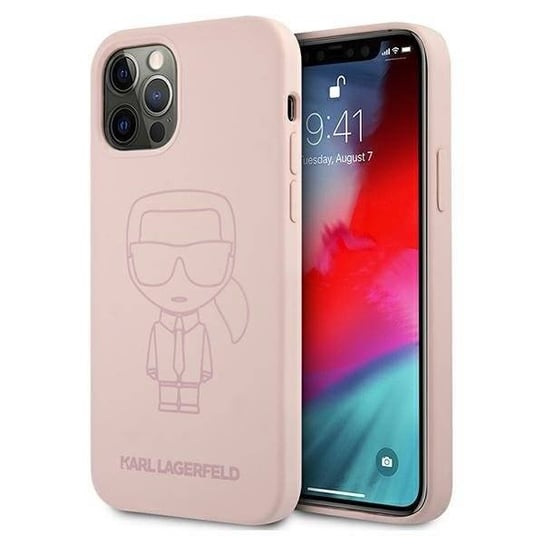 Karl Lagerfeld KLHCP12MSILTTPI iPhone 12/12 Pro 6,1" Silicone Ikonik Outline różowy/pink Karl Lagerfeld