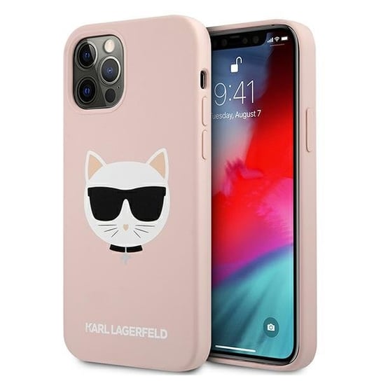 Karl Lagerfeld KLHCP12MSLCHLP iPhone 12/12 Pro 6,1" hardcase jasno różowy/light pink Silicone Choupette Karl Lagerfeld
