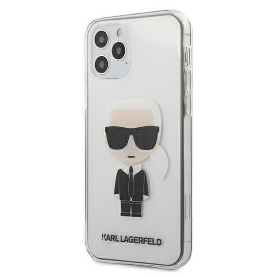 Karl Lagerfeld KLHCP12MTRIK iPhone 12 Pro / iPhone 12 hardcase Transparent Ikonik Karl Lagerfeld