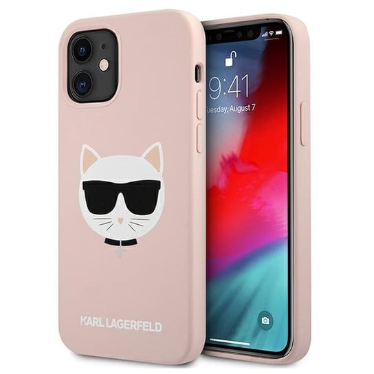 Karl Lagerfeld KLHCP12SSLCHLP iPhone 12 mini 5,4" hardcase jasno różowy/light pink Silicone Choupette Karl Lagerfeld