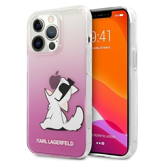 Karl Lagerfeld KLHCP13LCFNRCPI iPhone 13 Pro / 13  6,1" hardcase różowy/pink Choupette Fun Karl Lagerfeld