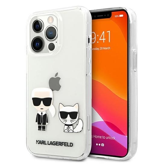 Karl Lagerfeld KLHCP13LCKTR iPhone 13 Pro / 13 6,1" hardcase Transparent Karl & Choupette Karl Lagerfeld