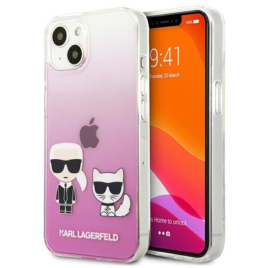 Karl Lagerfeld KLHCP13MCKTRP iPhone 13 6,1" hardcase różowy/pink Karl & Choupette Karl Lagerfeld