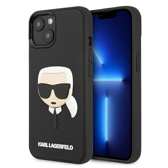 Karl Lagerfeld KLHCP13MKH3DBK iPhone 13 6,1" czarny/black hardcase 3D Rubber Karl`s Head Karl Lagerfeld