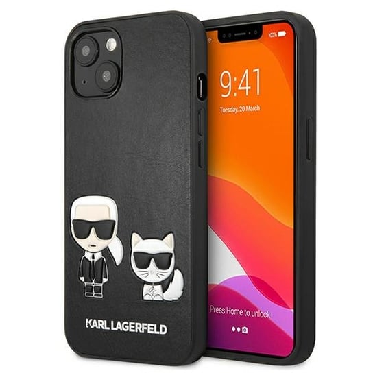 Karl Lagerfeld KLHCP13MPCUSKCBK iPhone 13 6,1" czarny/black hardcase Ikonik Karl & Choupette Karl Lagerfeld