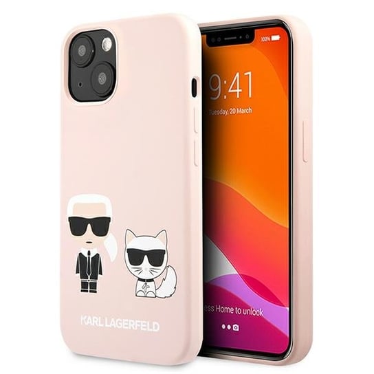 Karl Lagerfeld KLHCP13MSSKCI iPhone 13 6,1" hardcase jasno różowy/light pink Silicone Karl & Choupette Karl Lagerfeld