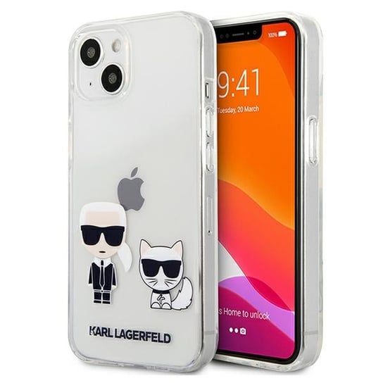 Karl Lagerfeld KLHCP13SCKTR iPhone 13 mini 5,4" hardcase Transparent Karl & Choupette Karl Lagerfeld