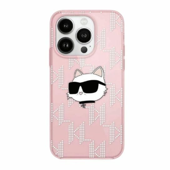 Karl Lagerfeld KLHCP13XHKLPCHP iPhone 13 Pro Max 6.7" różowy/pink hardcase IML Choupette Head & Monogram Karl Lagerfeld