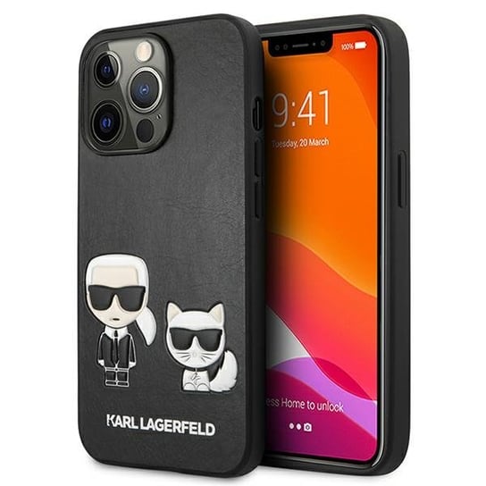 Karl Lagerfeld KLHCP13XPCUSKCBK iPhone 13 Pro Max 6,7" czarny/black hardcase Ikonik Karl & Choupette Karl Lagerfeld