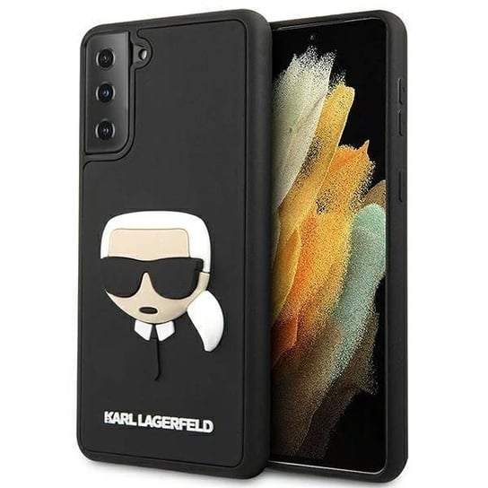 Karl Lagerfeld KLHCS21MKH3DBK S21+ G996 czarny black hardcase 3D Rubber Karl`s Head Karl Lagerfeld