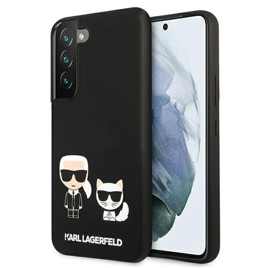 Karl Lagerfeld KLHCS22SSSKCK S22 S901 hardcase czarny/black Silicone Karl & Choupette Karl Lagerfeld