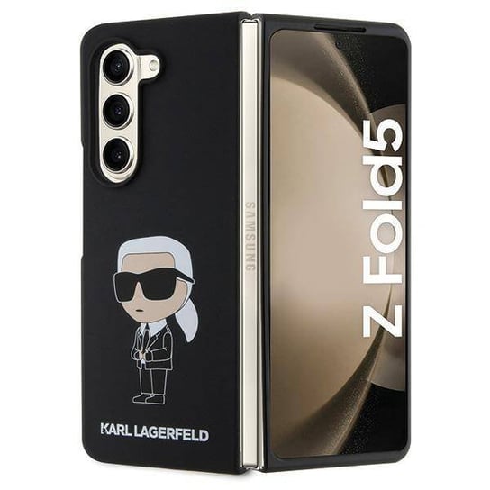 Karl Lagerfeld KLHCZFD5SNIKBCK Z Fold5 hardcase czarny/black Silicone Ikonik Karl Lagerfeld