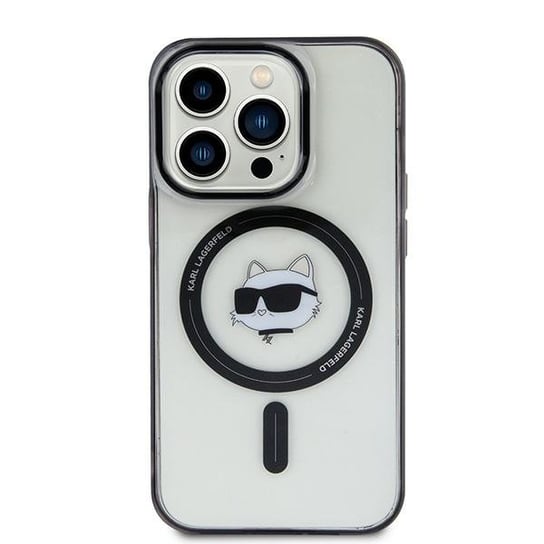 Karl Lagerfeld KLHMP15SHCHNOTK etui obudowa do iPhone 15 6.1" transparent hardcase IML Choupette`s Head MagSafe Karl Lagerfeld