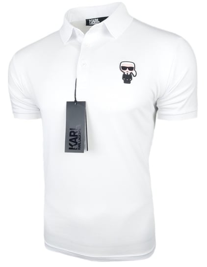 Karl Lagerfeld Koszulka Polo Męska biała r. XL Karl Lagerfeld