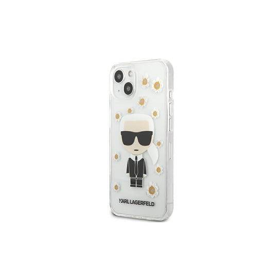 Karl Lagerfeld, Nakładka do iPhone 13 KLHCP13MHFLT przeźroczysta hard case Flower Iconic Karl Lagerfeld
