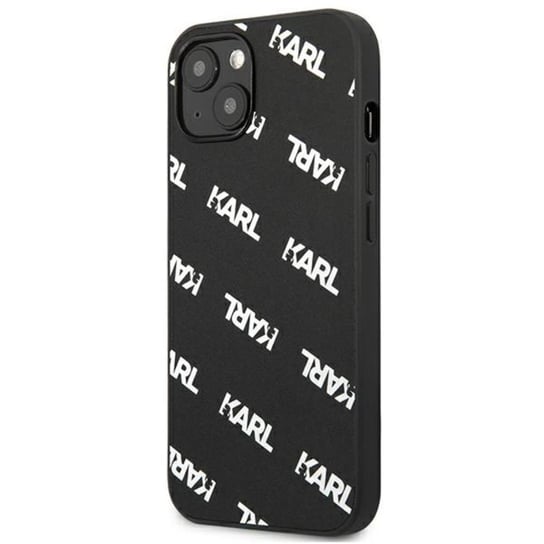 Karl Lagerfeld, Nakładka do iPhone 13 KLHCP13MPULMBK3, czarna hard case Allover Logomania Karl Lagerfeld