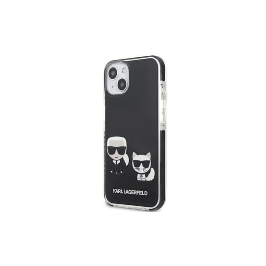 Karl Lagerfeld, Nakładka do iPhone 13 KLHCP13MTPEKCK, czarna hard case Iconic Karl & Choupette Karl Lagerfeld