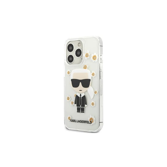 Karl Lagerfeld, Nakładka do iPhone 13 Pro KLHCP13LHFLT przeźroczysta hard case Flower Iconic Karl Lagerfeld