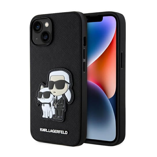 Karl Lagerfeld Nft Saffiano Karl & Choupette - Etui Iphone 14 Plus (Czarny) Karl Lagerfeld