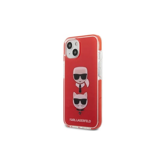Karl Lagerfeld, OEM, Nakładka, do iPhone 13 KLHCP13MTPE2TR, czerwona hard case Iconic Karl & Choupette Karl Lagerfeld