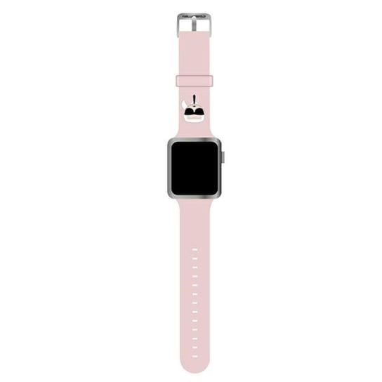 Karl Lagerfeld Pasek KLAWLSLKP Apple Watch 42/44/45mm różowy/pink strap Silicone Karl Heads Karl Lagerfeld