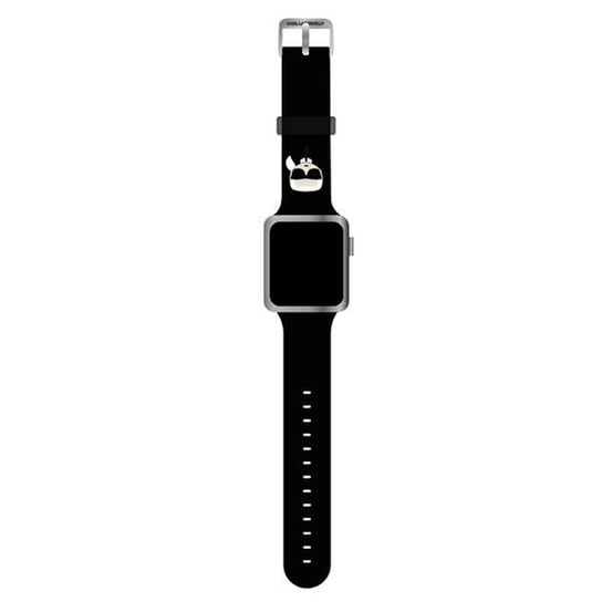 Karl Lagerfeld Pasek KLAWMSLKK Apple Watch 38/40/41mm czarny/black strap Silicone Karl Heads Karl Lagerfeld