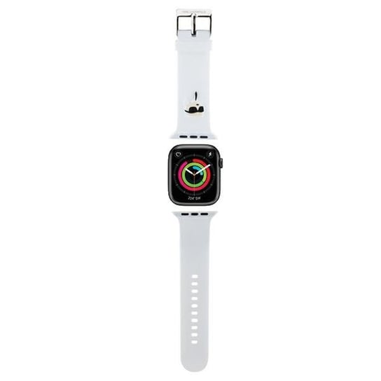 Karl Lagerfeld Pasek silikonowy do Apple Watch 1/2/3/4/5/6/7/8/9/SE 38/40/41mm biały/white strap 3D Rubber Karl Head Karl Lagerfeld