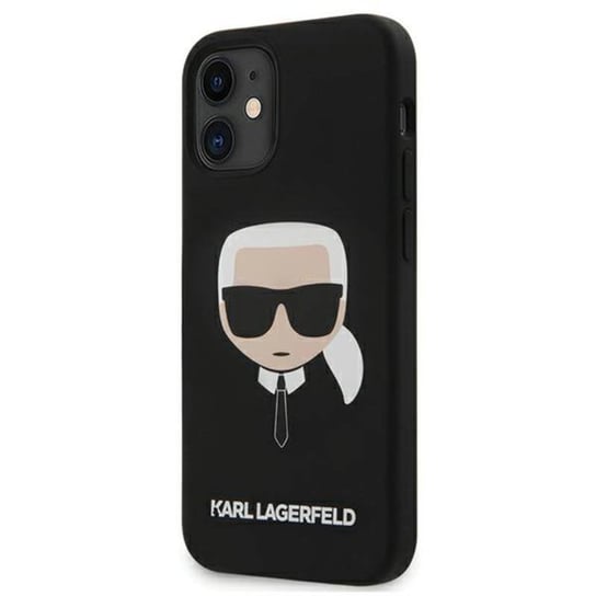 Karl Lagerfeld Silicone Ikonik Karl`s Head - Etui iPhone 12 mini (czarny) Karl Lagerfeld