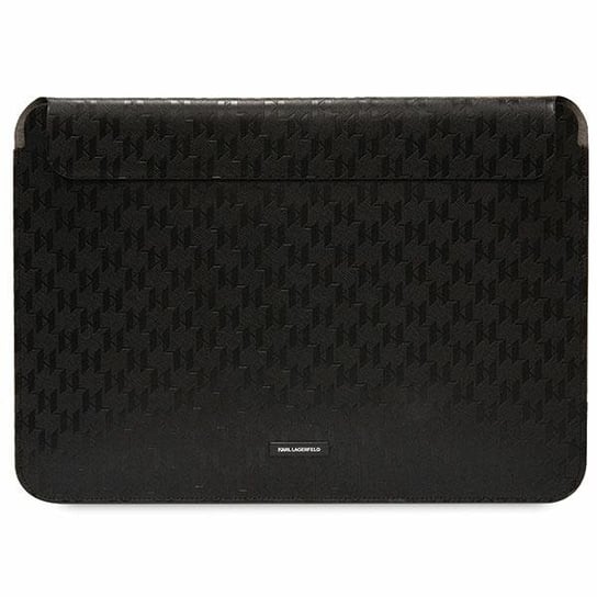 Karl Lagerfeld Sleeve 16" etui wsuwka pokrowiec torba do MacBook Pro 14 2023/2022/2021 - czarny/black Saffiano Plaque Karl Lagerfeld