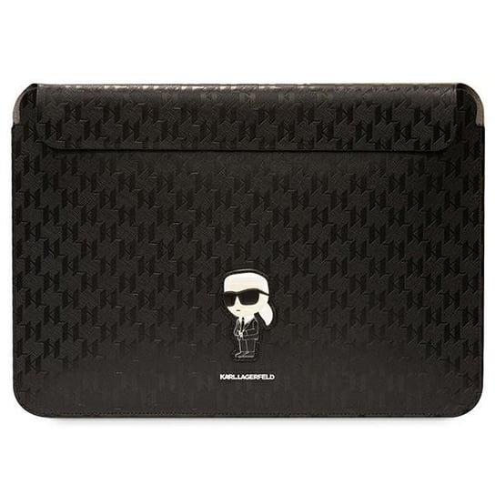 Karl Lagerfeld Sleeve etui wsuwka do MacBook Pro 14 2023/2022/2021 czarny/black Saffiano Monogram Ikonik Karl Lagerfeld