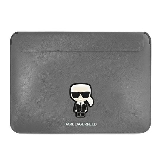 Karl Lagerfeld Sleeve KLCS14PISFG 13/14" srebrny/siver Saffiano Ikonik Karl Karl Lagerfeld