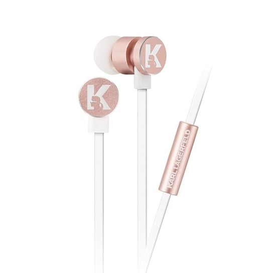 Karl Lagerfeld słuchawki KLEPWIRG różowo-złoty/rosegold 3,5mm Karl Lagerfeld