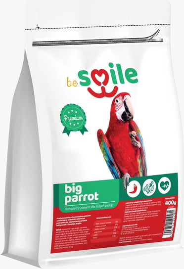Karma Besmile Parrot- Big Parrot 800G Pokarm Dla Dużych Papug HEDO
