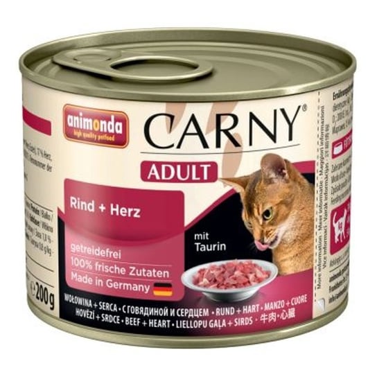 Karma dla kota Animonda Carny Adult Wołowina, serca, 200 g Animonda