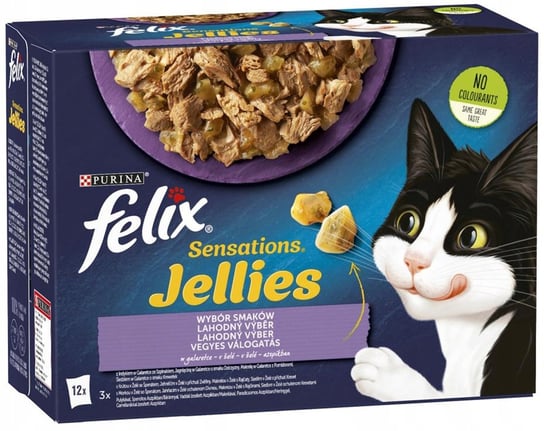 Karma dla kota FELIX Sensations, mix smaków w galaretce, 12x85 g. Nestle