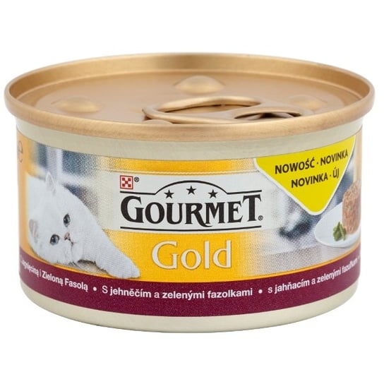 Karma dla kota Gourmet gold z jagnięciną i zieloną fasolą,  85 g Nestle