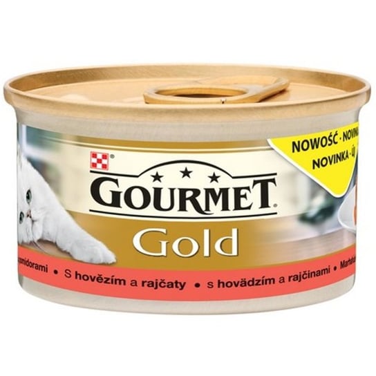 Karma dla kota GOURMET Gold z wołowiną i pomidorami,  85 g . Nestle